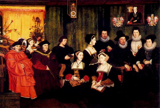 Holbein's famous portrait of Sir Thomas More and his family