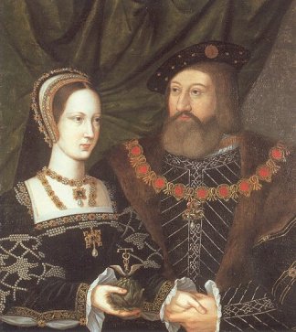 The marriage portrait of Charles Brandon and Princess Mary Tudor