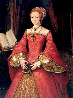 Wm Scrots's portrait of 13 year old Princess Elizabeth, c1546